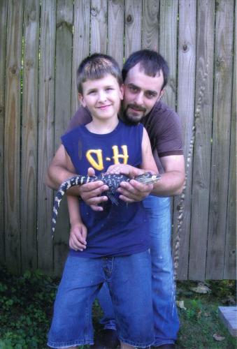 Bub and Dad at the Reptile Zoo on Exit 33